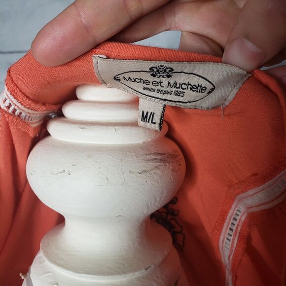 mouche et muchette Billy Top orange m/l see flaw - Picture 7 of 8